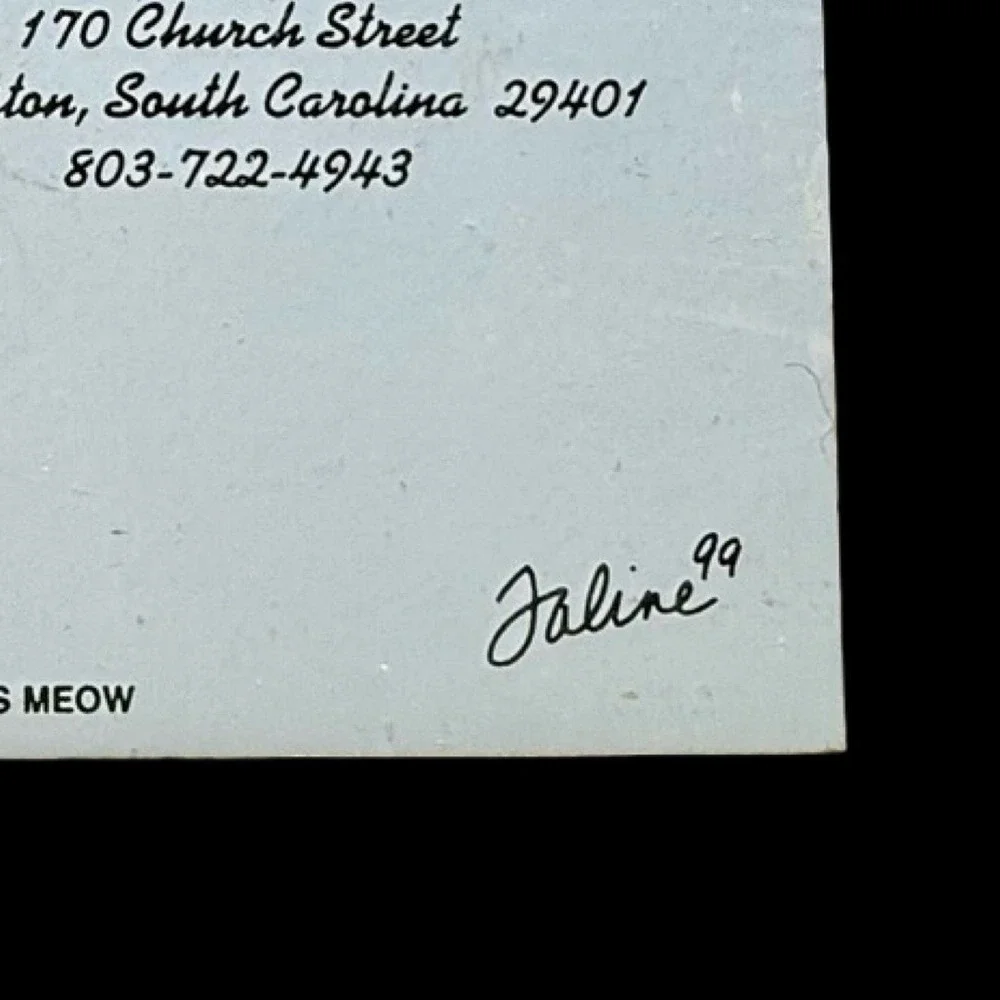 Cat's‎ Meow Rainbow Row #7 Charleston, South Carolina Faline Signed 1999